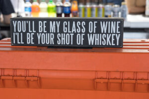 Wine Whiskey Sign (Miranda Reger Photography)