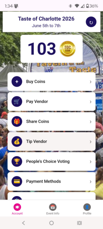 Guest App Homescreen after login 2026